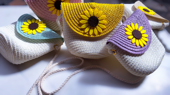 Sunflower Mini Jute Sling Bag - Image 2