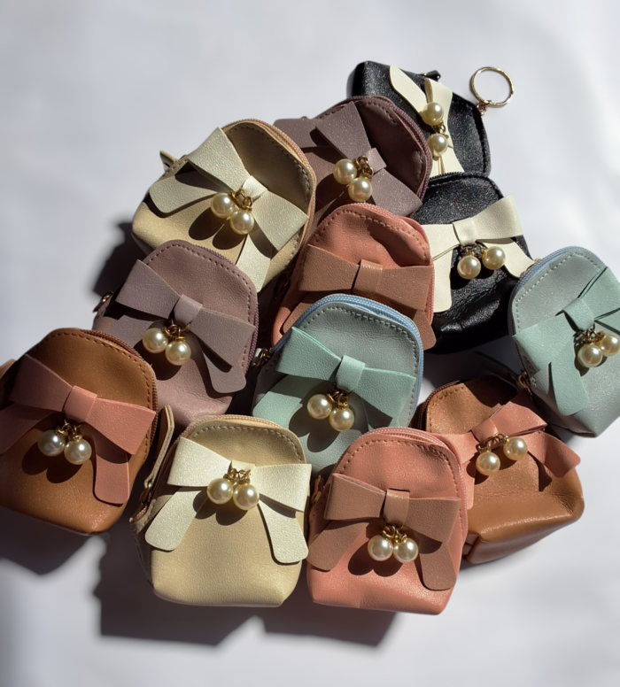 Mini Korean Bow Keychain Pouch - Image 3