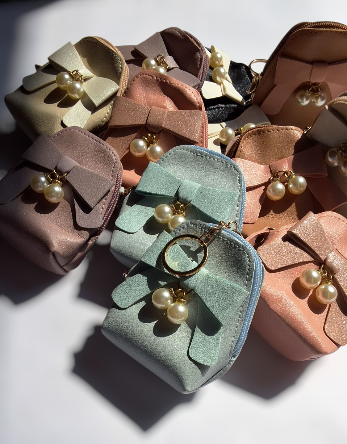 Mini Korean Bow Keychain Pouch - Image 4