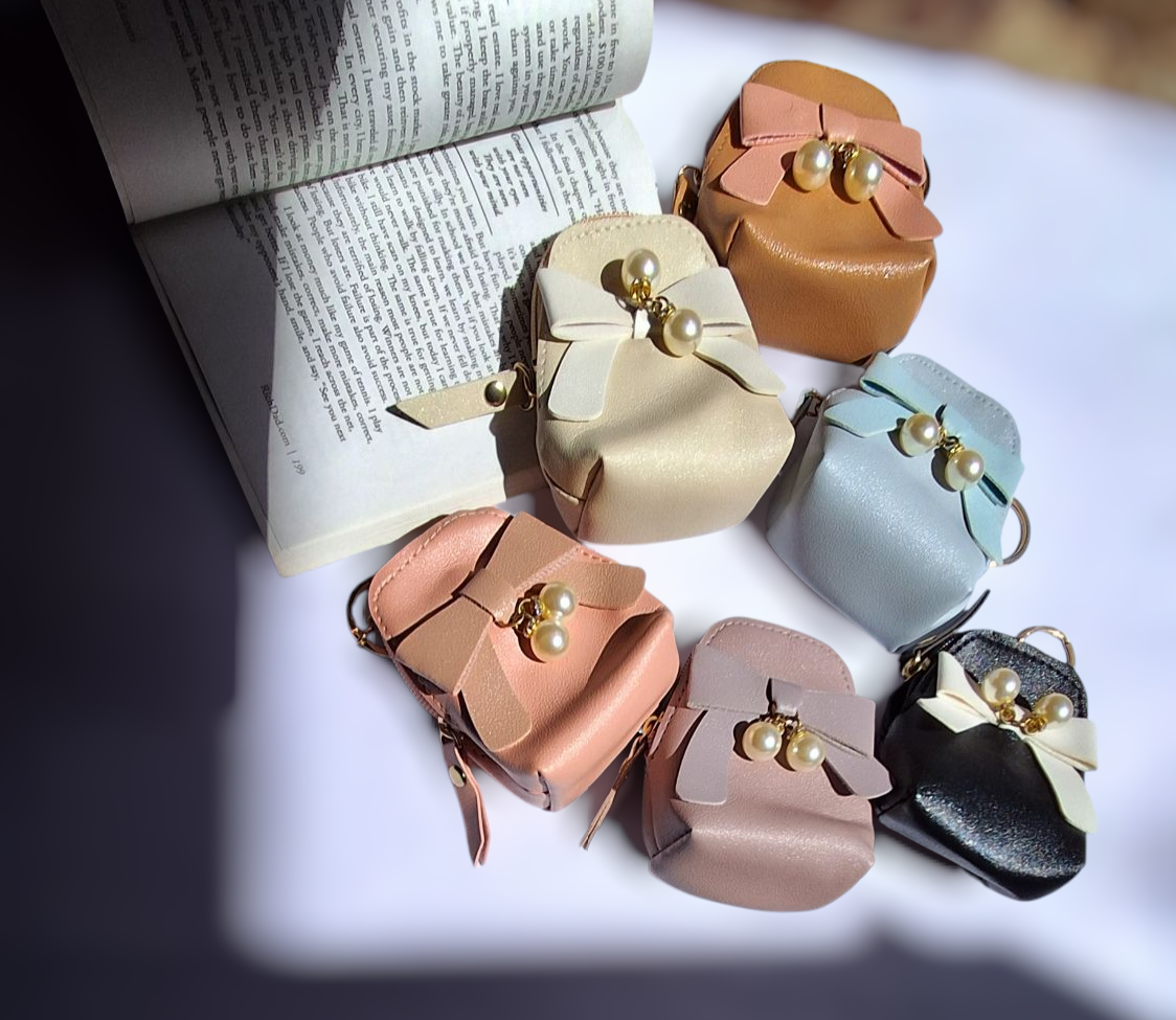 Mini Korean Bow Keychain Pouch
