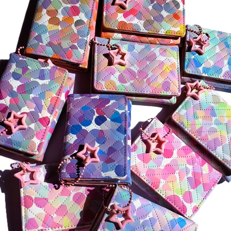 Rainbow Color Korean Wallet With Star Charm
